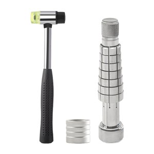 Magideal - Anillo Ensanchador De Banda, Medidor De Joyería, Anillo De Reparación, Fabricación De Anillos Giratorios, Mazo De Metal De Doble Cabezal, Herramienta