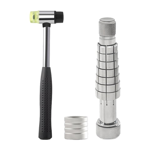 Magideal - Anillo Ensanchador De Banda, Medidor De Joyería, Anillo De Reparación, Fabricación De Anillos Giratorios, Mazo De Metal De Doble Cabezal, Herramienta