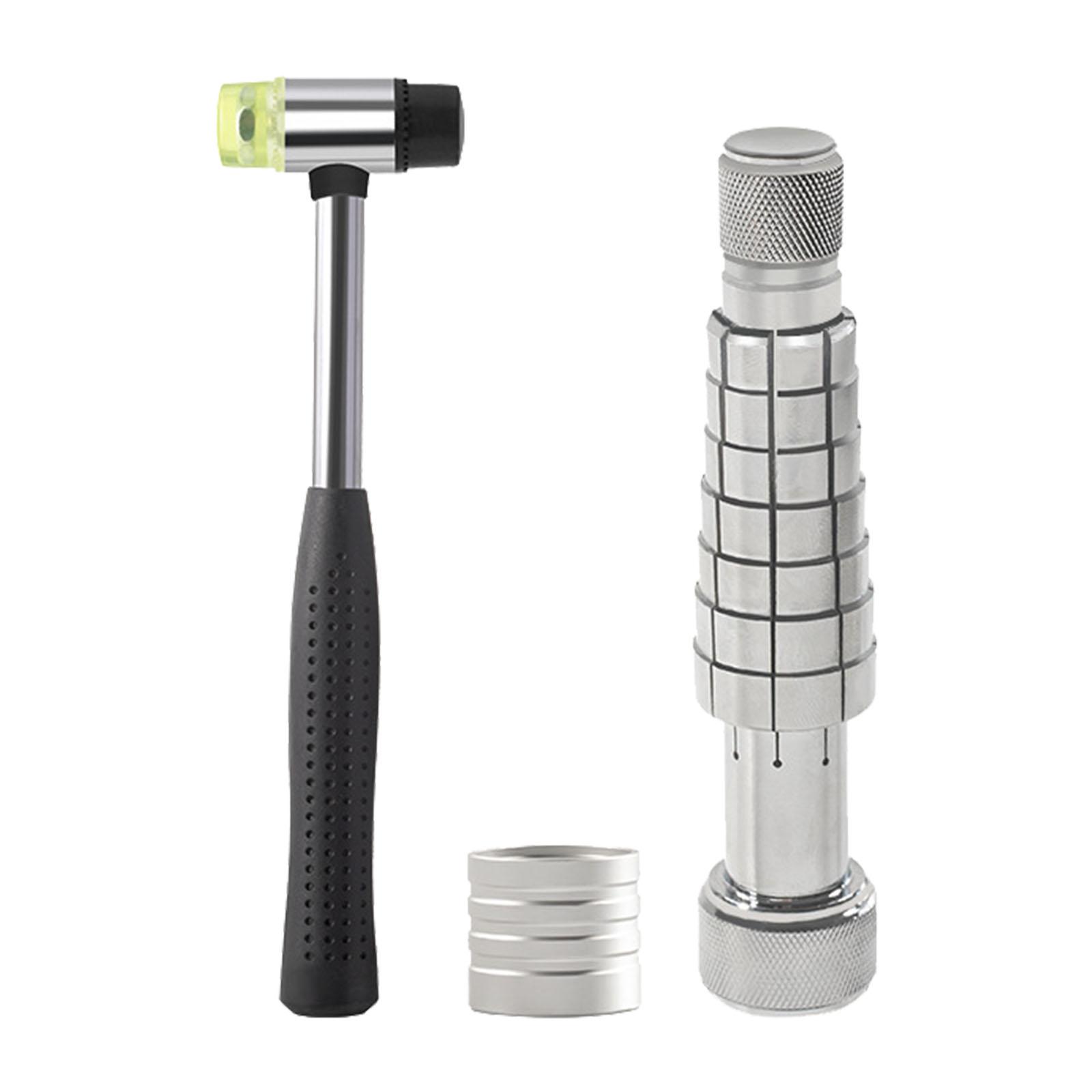 Magideal - Anillo Ensanchador De Banda, Medidor De Joyería, Anillo De Reparación, Fabricación De Anillos Giratorios, Mazo De Metal De Doble Cabezal, Herramienta