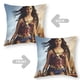 thumbnail image 2 of Mujer Maravilla Fundas de almohada de terciopelo con tema, regalos de funda de almohada, decoración para el hogar, cojín de lanzar, regalo de cumpleaños para fans y parejas. 45cm x 45cm., 2 of 6