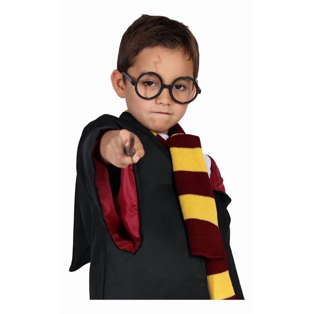 Disfraz Mago Incluye Varita Magica Capa Bufanda Corbata y Lentes