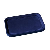 Magideal - Bandeja De Exhibición De Joyas, Bandeja De Almacenamiento, Accesorio, Elegante Regalo, Organizador De Escaparate Portátil, Soporte De Joyería Para Esc Azul Rectangular