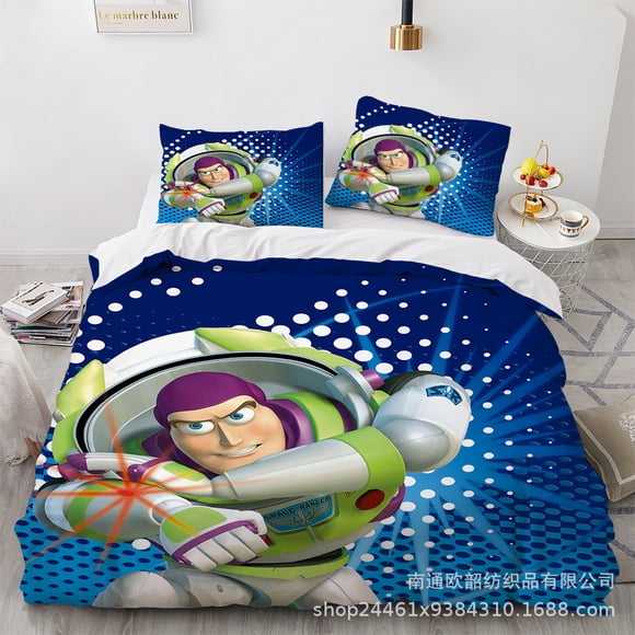 Animation Toy Story 3 Woody Home Pillow Cover Bedding Set Bath Lightyear Bedroom Adult Bed Three Piece Set Bed Sheets