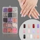 thumbnail image 4 of Uñas postizas a presión, cobertura total, coloridas, para salón de uñas, con taladro decorativo., 4 of 5