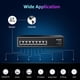 thumbnail image 3 of Conmutador Ethernet Aumox de 8 puertos Gigabit PoE con carcasa metálica de 120 W, 3 of 8