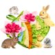 thumbnail image 1 of Juego de alimentación interactivo Foraging Mat Rabbit Pink Felt, 1 of 6