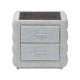 thumbnail image 3 of Mesita de noche Baxton Studio Cadmus gris claro de 2 cajones tapizada, 3 of 9