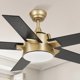 thumbnail image 1 of Ventilador de techo YITAHOME negro y dorado de 132 cm con luz y control remoto, 1 of 7