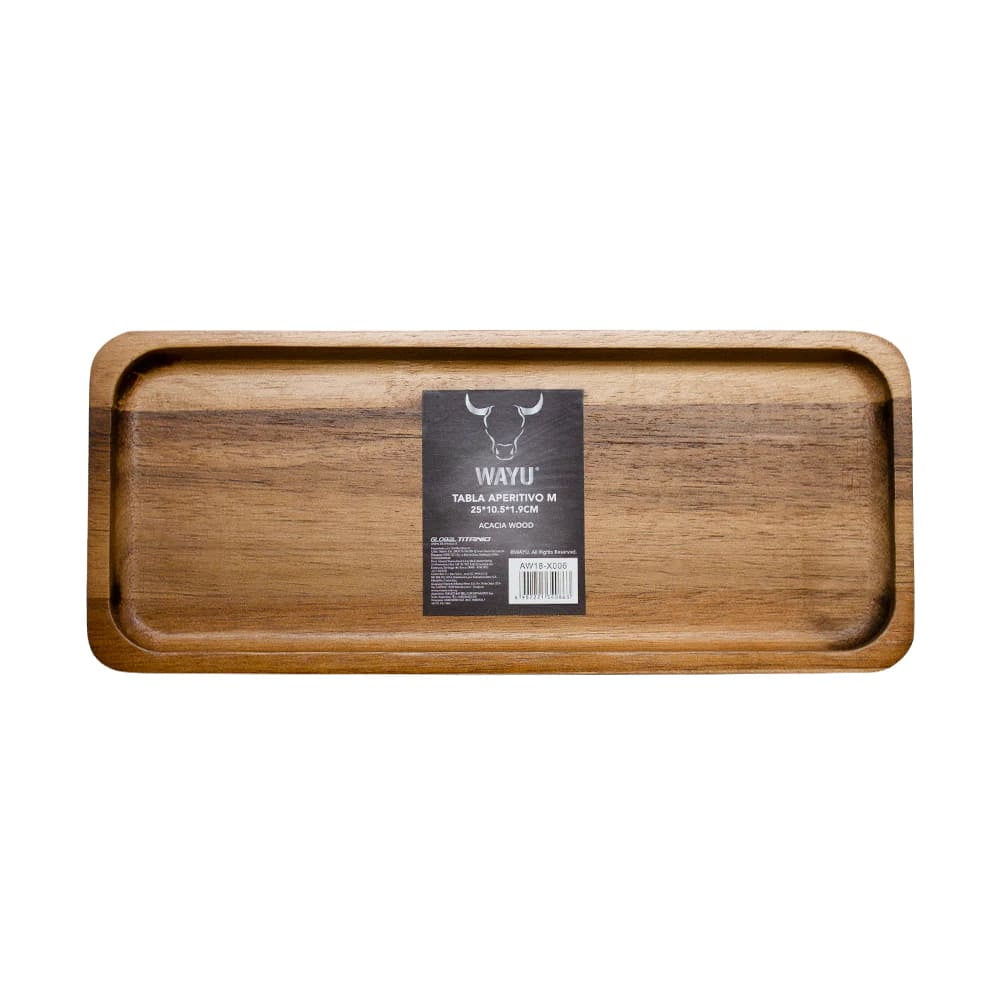Disparo - Tabla Para Aperitivo Madera Wayu 25x10cm Asado Cocina Mesa