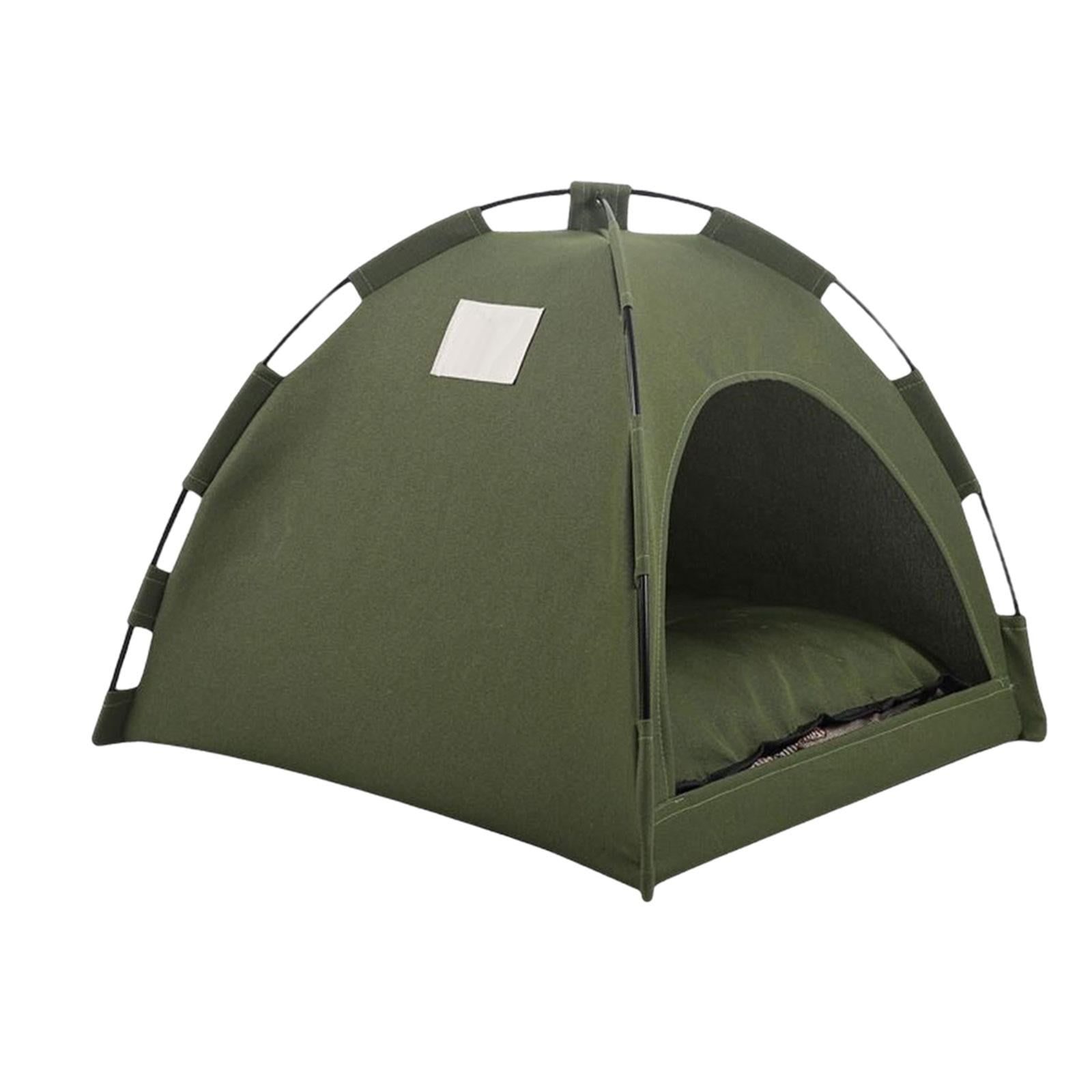 Magideal - Tienda De Campaña Para Gatos A Prueba De Lluvia Para Exteriores Para Granero, Balcón, Accesorios De Pasillo Material De Tela Oxford Cómodo Semicerrado 50x50cm Verde