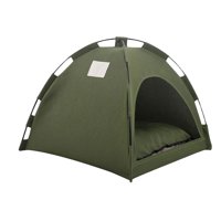 Magideal - Tienda De Campaña Para Gatos A Prueba De Lluvia Para Exteriores Para Granero, Balcón, Accesorios De Pasillo Material De Tela Oxford Cómodo Semicerrado 50X50Cm Verde