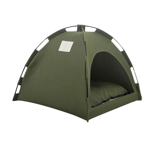 Magideal - Tienda De Campaña Para Gatos A Prueba De Lluvia Para Exteriores Para Granero, Balcón, Accesorios De Pasillo Material De Tela Oxford Cómodo Semicerrado 50X50Cm Verde