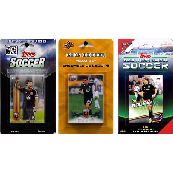 Sets de tarjetas coleccionables C&I Collectables MLS D.C. United x3