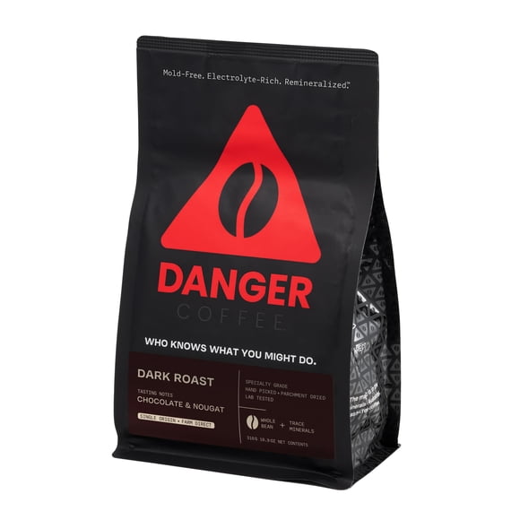 Café Coffee Danger, café tostado oscuro, 322 ml, grano entero