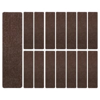 Bothyi - 15 Piezas De Alfombras Antideslizantes Para Escaleras, Alfombrillas Para Escaleras Para Niños, Perros, Escalones De Madera, Café