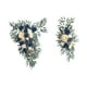 thumbnail image 1 of 2 Piezas Arco De Boda Flores Moderno Hecho A Mano Hojas Verdes Guirnalda De Flores Azul Marino, 1 of 3