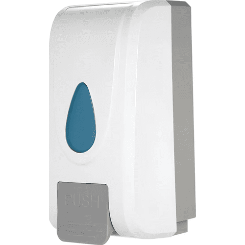 Genérico - Dispensador Jabon Líquido Rellenable Plastico Al Muro 1000Ml Color Blanco - 325014