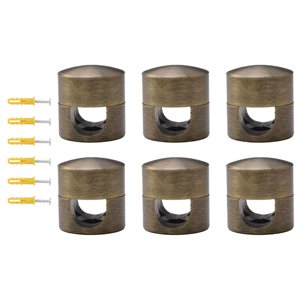 Magideal - 6 Piezas Ganchos De Techo Modernos Gancho Para Cables Oficina Fácil Instalación Hardware De Montaje Hogar Para Enchufe Organizador De Cables Colgante Marrón