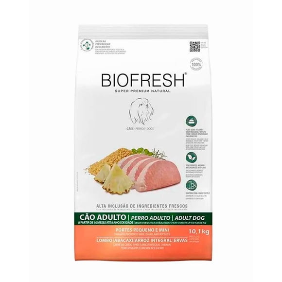 Biofresh Super Premium Perros Adultos Razas Pequeñas con Cerdo y Piña 10.1 Kg