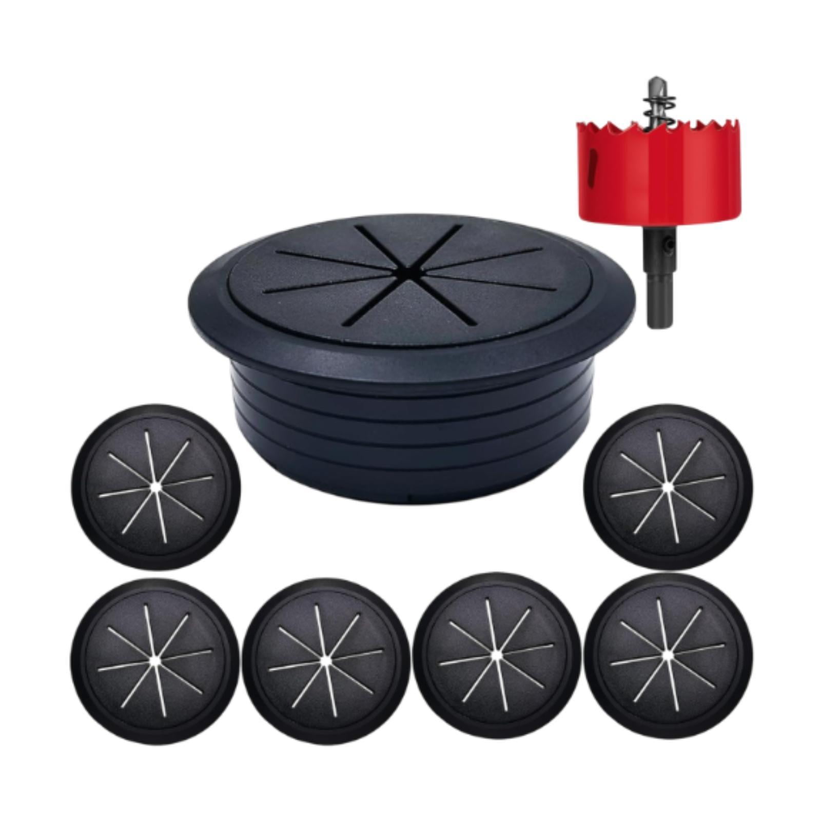 Magideal - Tv Cable Hider Tv Cable Cable De Cable Cableado Pc El Pasamiento Con Accesorio De Perforación De Perforación 2.38 Pulgadas De Cable De Cable De Cable Negro