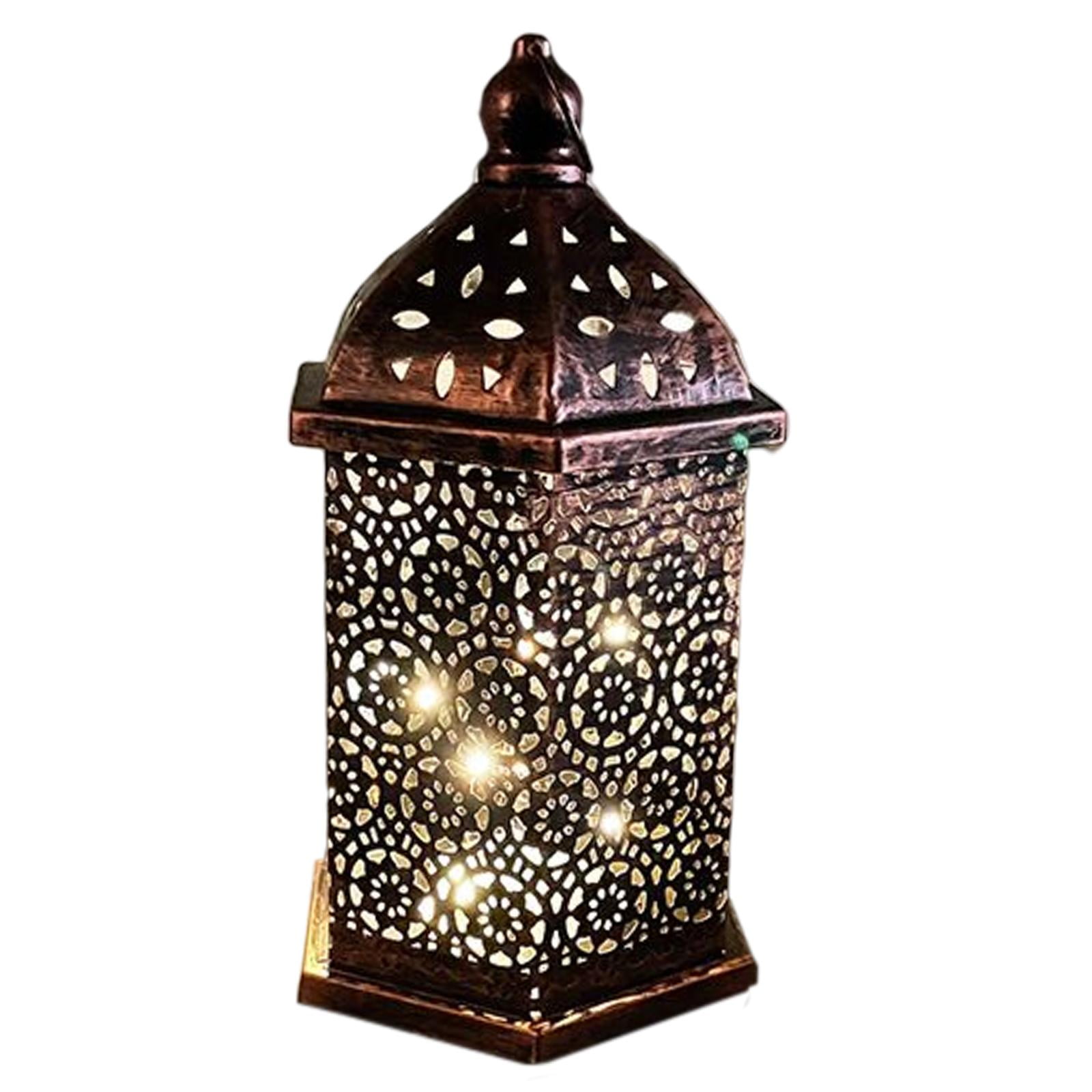 Magideal - Luz De La Atmósfera De La Lámpara De Tallada Hueca, Lámpara Decorativa Ahuecada Colgante Lámpara De Escritorio Con Pilas Para La Decoración Bronceado 268x15cm