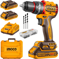 Taladro Perc Inalámbrico Bl 20V Ingco + 2 Bateria Cidli20668