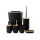 thumbnail image 1 of Set Accesorios de Baño 6pcs Bambo Simplit negro, 1 of 7