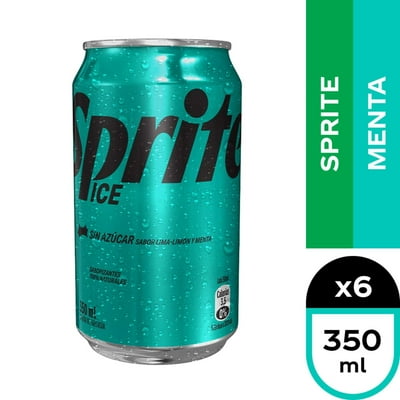 Bebida Sin Azúcar Lima Limón Y Menta Pack 6 Un Lata 6 Un Sprite