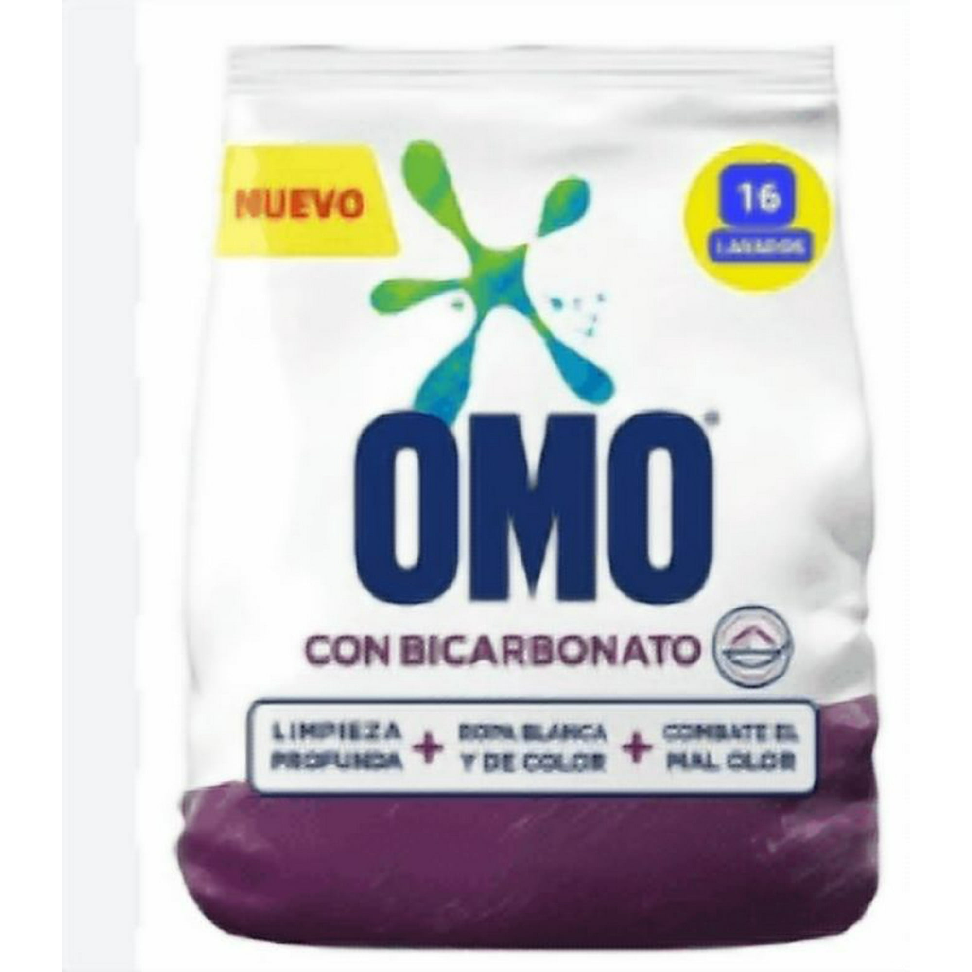 Omo - Detergente Polvo Bicarbonato Bolsa 800 G