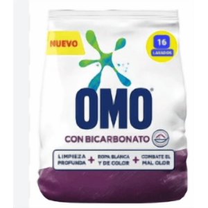 Omo - Detergente Polvo Bicarbonato Bolsa 800 G