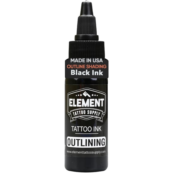 Tattoo Ink Element Tattoo Supply Nighthawk Black, botella de 30 ml