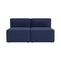 Diseños Valestrini - Sofa Madrid Dos Cuerpos Lino Azul