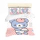 thumbnail image 2 of Gray Pink Bear Duvet Quilt Covers Pillow Case Bedding Sets3-Piece Bedding Set (1 Duvet Cover + 2 Pillow Shams), 2 of 3