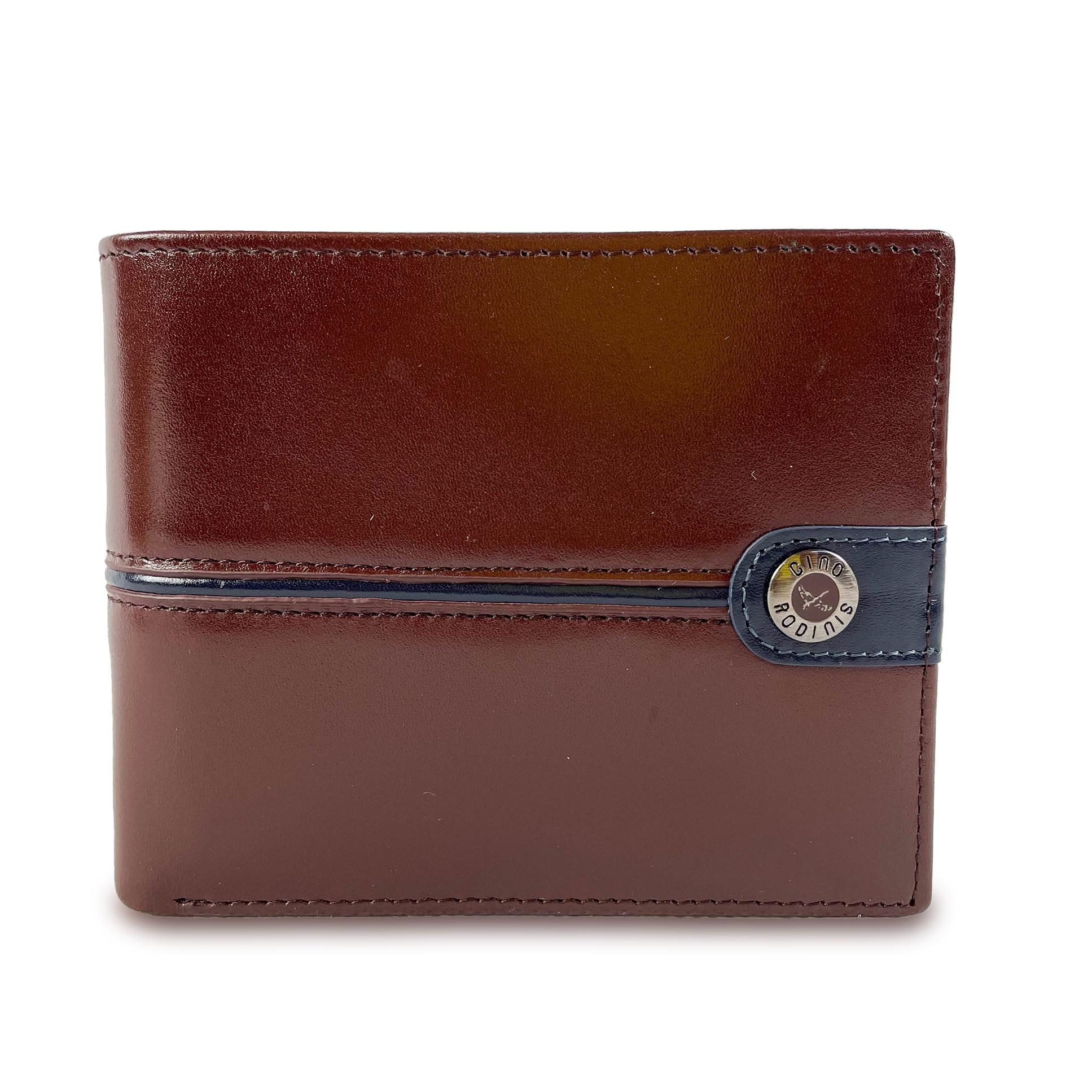 Billetera Invictus 575 Marrón/Azul Gino Rodinis