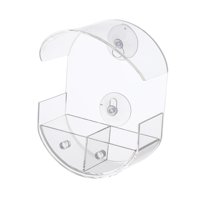 Ioensy - Comedero Para Pájaros De Ventana Transparente Con Agarre De Succión Mejorado, Acrílico.