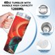 thumbnail image 5 of Vértigo Vaso aislado de acero inoxidable con asa, diseño temático, regalo para familia, amigos y fans; incluye pajita y encaja en el portavasos estándar, 40 oz, 5 of 6