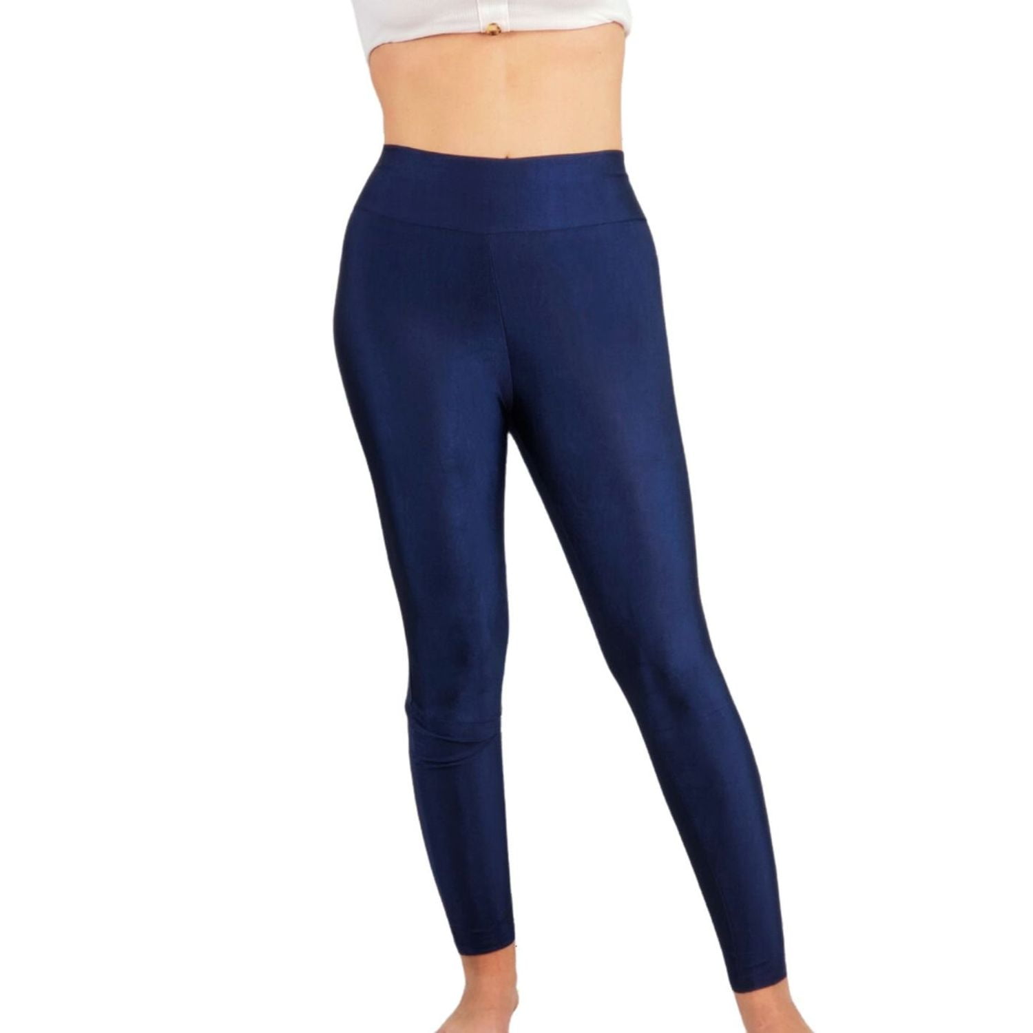 Likeshop - Calza Lycra Deportiva Mujer Tiro Alto Dupont Alto Brillo 548