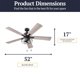 thumbnail image 5 of Ventilador de techo Prominence Home 132 cm negro mate, 5 of 9