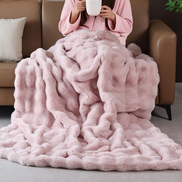 Manta BlanketSolution 152x183 cm Rosa de Pelo Sintético