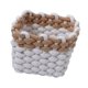 thumbnail image 4 of Cesta Para Toallas, Elegante Organizador Multiusos Para Tocador, Sala De Estar, Juguetes, Marrón Y Blanco, 4 of 5