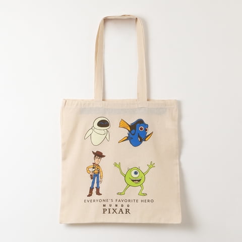 Totebag Niño Beige Full Personajes Pixar Disney