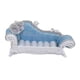 thumbnail image 1 of 1:12 Casa De Muñecas Sofá De Lujo Accesorio De Mobiliario Realista En Miniatura 14x8x5cm Respaldo Azul, 1 of 3