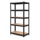 thumbnail image 1 of Estante Negro con Repisas de Madera – Medidas: 1.80 m x 90 cm x 40 cm, 1 of 2