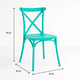 thumbnail image 4 of Pack 4 Sillas de Terraza o Comedor Crossback Danubio - Menta, 4 of 7