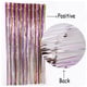 thumbnail image 3 of Xiao Hua Juego de 3 Piezas de Cortinas con Borlas de Lámina Arcoíris, Cortinas de Alambre Metálico Tie-dye, Fondo para Fotos, Adecuadas para Cumpleaños con Temática Festiva, Boda, Decoración de, 3 of 4
