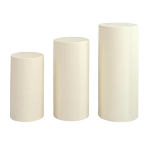 Bothyi - 3X Fundas Cilíndricas Para Pedestal Decorativas Para Fiesta, Compromiso, Acción De Gracias, Color Beige