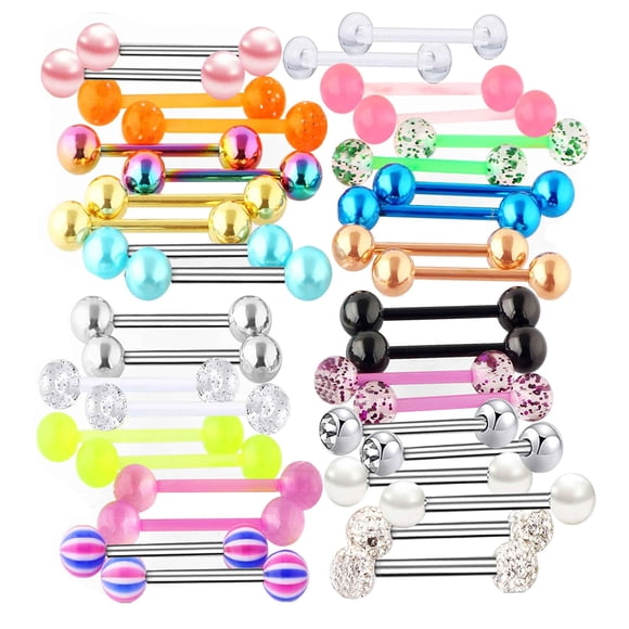 Aros de lengua Suotarn 16 mm Acero inoxidable 40 piezas