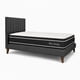 thumbnail image 3 of Cama Plaza y Media Turin Gris Oscuro Respaldo + Base + Colchon Mery Desing Excellence Plus, 3 of 8