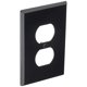 thumbnail image 2 of Placa de pared Leviton PJ8-E de 1 elemento, 1 dúplex, nailon Midway, negra, 2 of 4