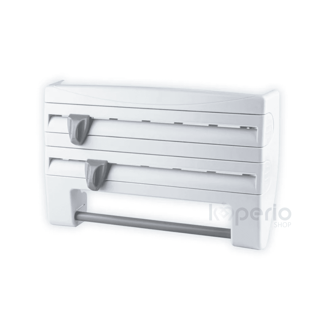 Genérico - Porta Rollos De Cocina 4 En 1 Dispensador De Aluminio Papel Y Especias